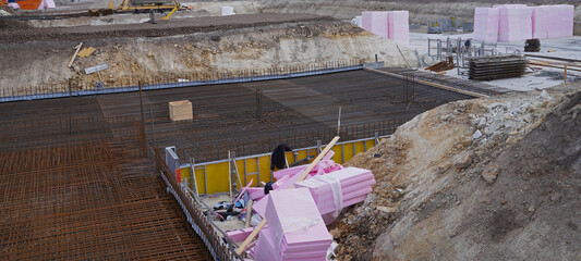 Housing construction on a building site Halle an der Saale