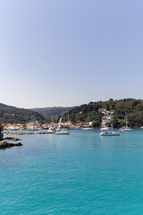 Obraz premium Summer vacation at Lakka Paxoi (Paxi) Greek Ionian Island 