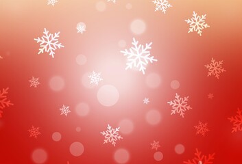Light Red vector pattern in Christmas style.