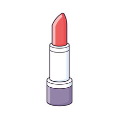 Red lipstick isolated vector, cosmetics and make-up.