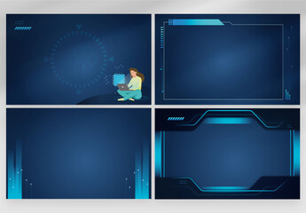 Computer Technology HUD Backgrounds