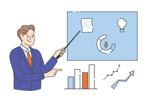 Business Education Character Illustration