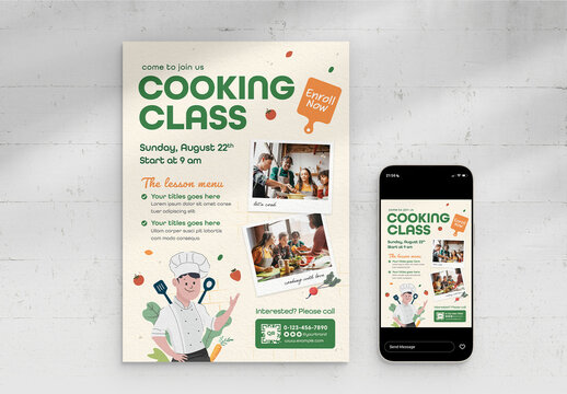 Cooking Class Education Flyer Poster