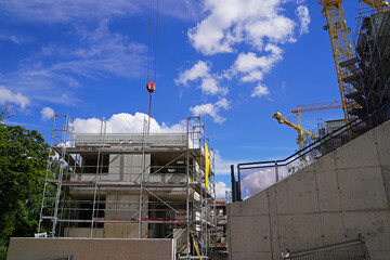 Housing construction on a building site Halle an der Saale