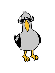 Cooler Blick Möwe Sonnenbrille 