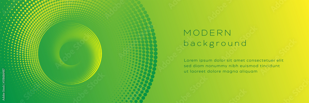 Aufkleber modern minimal contemporary green gradient circular pattern of dots background banner vector illustr