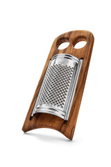 Handmade cheese grater from olive wood, Suitable for grating Parmesan, fruits and vegetables, or chocolate for gratinating your culinary preparations, including clipping path