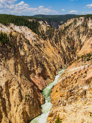 Beautiful river landsacpe around Grand Canyon of Yellowstone