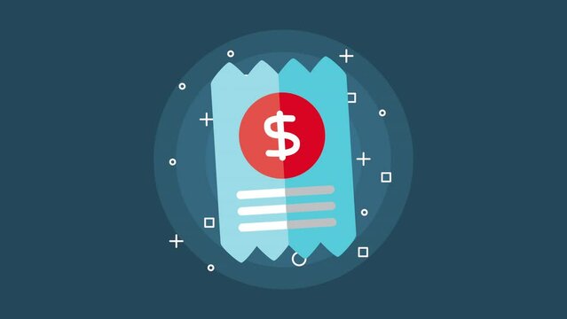 commercial price paper receipt animation