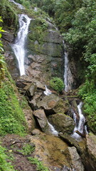 Waterfall at the high altitude Paraiso Quetzal Lodge outside of San Jose, Costa Rica