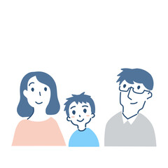 家族イラスト　上半身