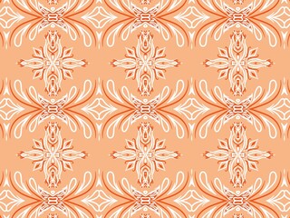 Ornament paisley Bandana Print. Seamless pattern based on ornament paisley Print. Silk neck scarf or kerchief square pattern design. Best motive for print on fabric or papper. Digital art illustration