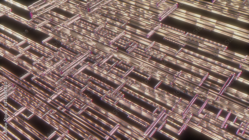 Poster abstract block lines. computer generated 3d render