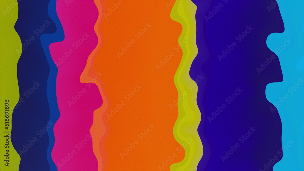 Poster colorful waves shapes. computer generated 3d render