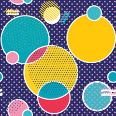 Background with circles. Vector abstract colorful texture circles seamless pattern. Pattern ideal for wrapping paper, wallpaper and textiles.