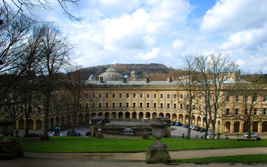 Naklejka premium The famous 'Crescent' building in Buxton, Derbyshire, England