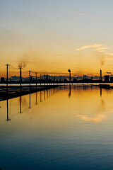 Fototapeta premium 工場夕景