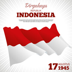Long live the republic of Indonesia 17th August . Indonesian republic's Independence day.
