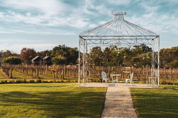 gazebo next to vines 