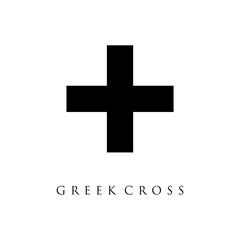 Fototapeta premium greek cross vector illustration. Christians catholicism icons tribal vector collection peace jesus pictures. Cross spirituality, catholicism believe, christianity religious illustration