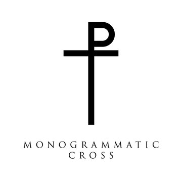 monogrammatic cross vector illustration. Christians catholicism icons tribal vector collection peace jesus pictures. Cross spirituality, catholicism believe, christianity religious illustration