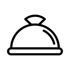 Obraz premium food tray line icon
