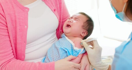asian baby get vaccinated