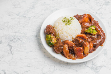 ビーフシチューライス