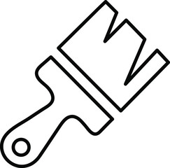 Paint brush icon in trendy flat style isolated on background..eps