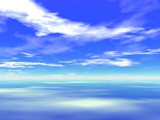 Obraz premium 幻想的な青い空