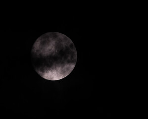Moon with clouds