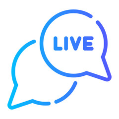 live chat gradient icon