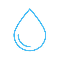 Water drop outline vector icon on white background