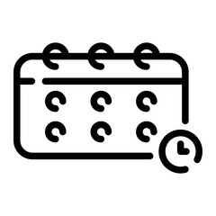 Schedule line icon