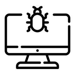 bug line icon
