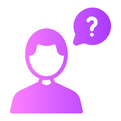 Question gradient icon