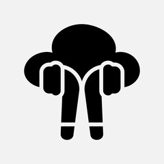 Earphone icon in line style about cloud computing, use for website mobile app presentation