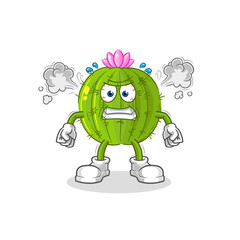 cactus very angry mascot. cartoon vector