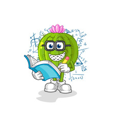 cactus geek cartoon. cartoon mascot vector