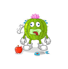 cactus burp mascot. cartoon vector