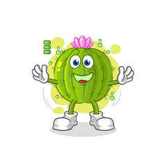 cactus full battery character. cartoon mascot vector