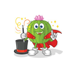 Obraz premium cactus magician illustration. character vector