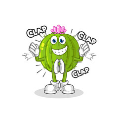 cactus applause illustration. character vector