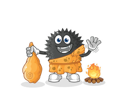 sea urchin ancient cartoon. cartoon mascot vector