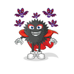 sea urchin Dracula illustration. character vector