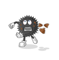 sea urchin throwing shit vector