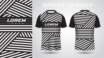 black white sport jersey design