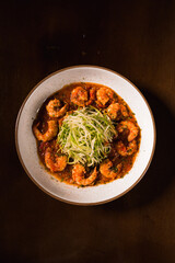 Perfect Pasta Classic Italian Homemade Artisan Bacon Tomato Sauce Sausage Sweet Melted Cheese Onion Chicken Meat Shrimp Menu Gourmet on a Dark Background