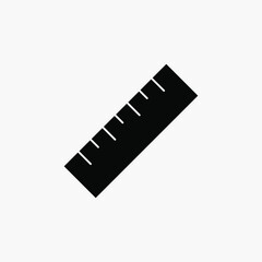 Fototapeta premium Ruler Icon. Stationery Symbol - Vector.