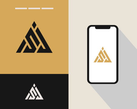 Letter I S J logo design. creative minimal monochrome monogram symbol. Universal elegant vector emblem. Premium business logotype. Graphic alphabet symbol for corporate identity